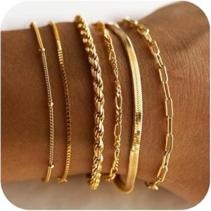DEARMAY Gold Bracelets for Women Waterproof