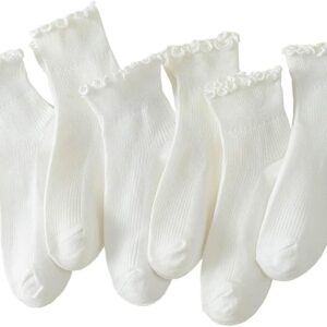 Hstyle 6 Pairs of Ruffle Socks