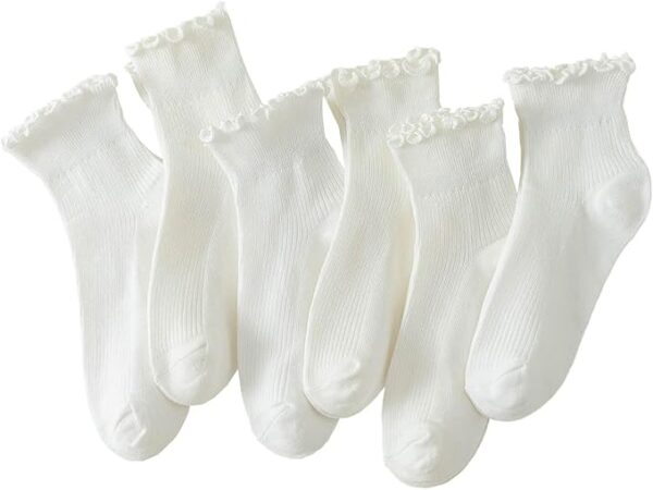 Hstyle 6 Pairs of Ruffle Socks