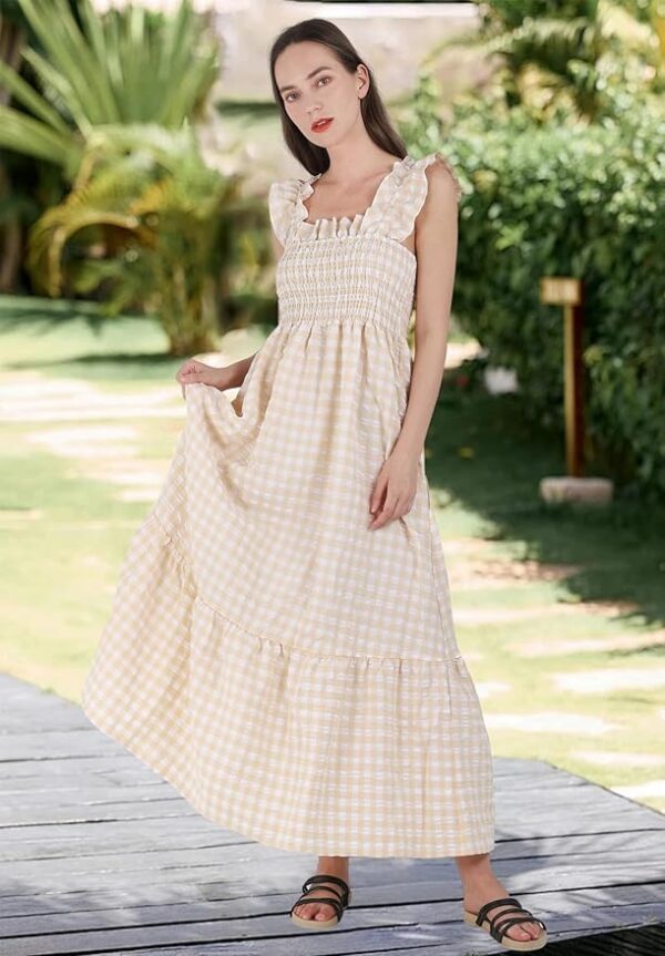 Strap Flounce Long Dress - Image 3