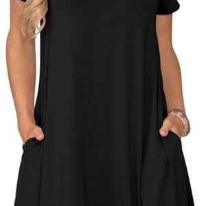 Summer Short Sleeve Swing Dresses