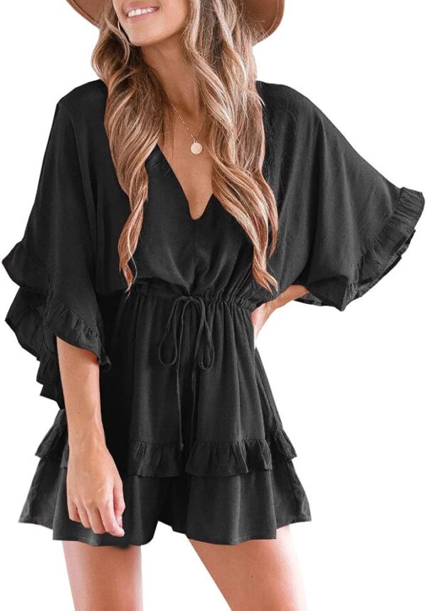 Drawstring Waisted Shorts Jumpsuit